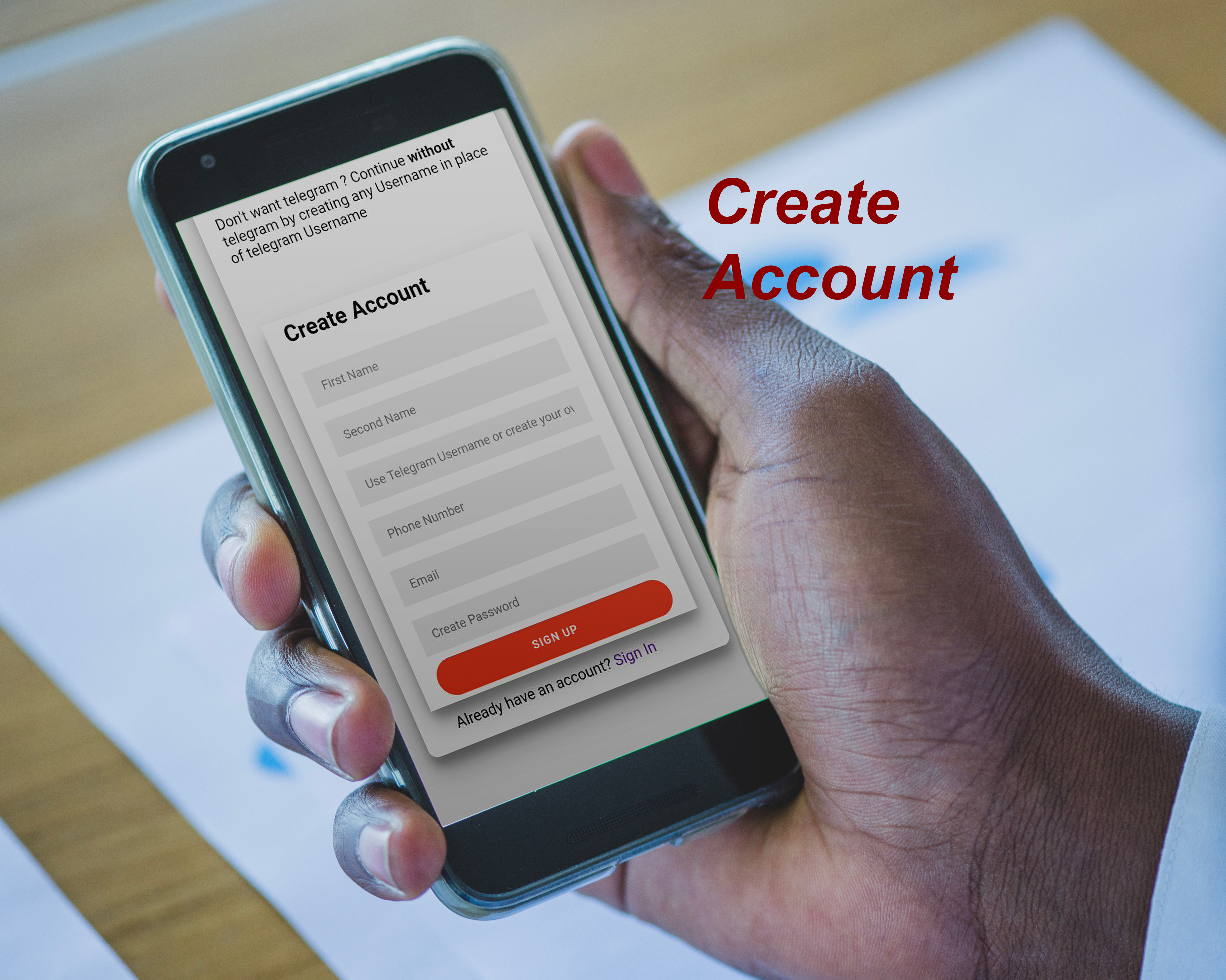 create account